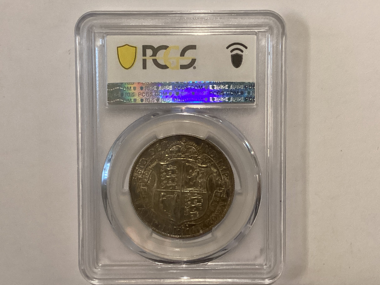 1916 Great Britain Half Crown. AU55.