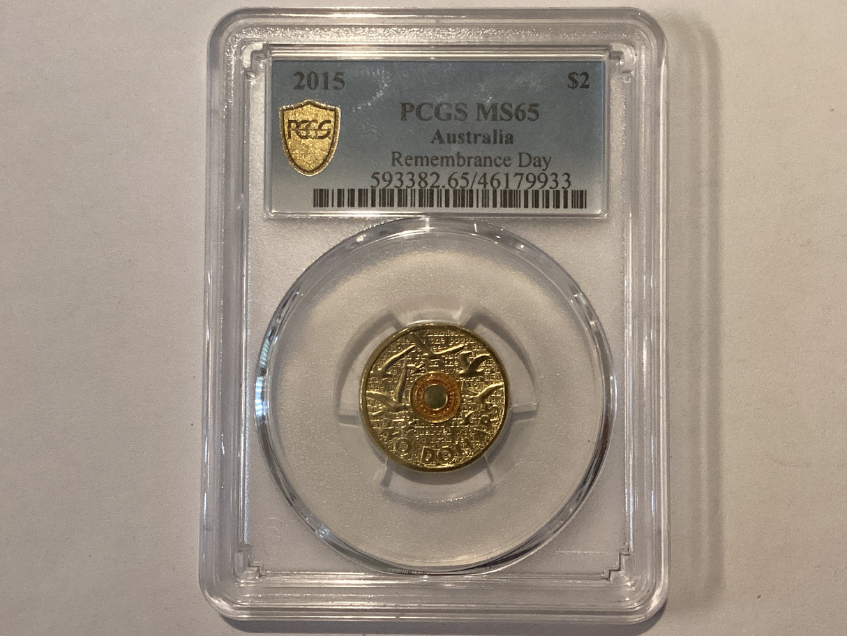 2015 $2 Flanders Field Remembrance. MS65