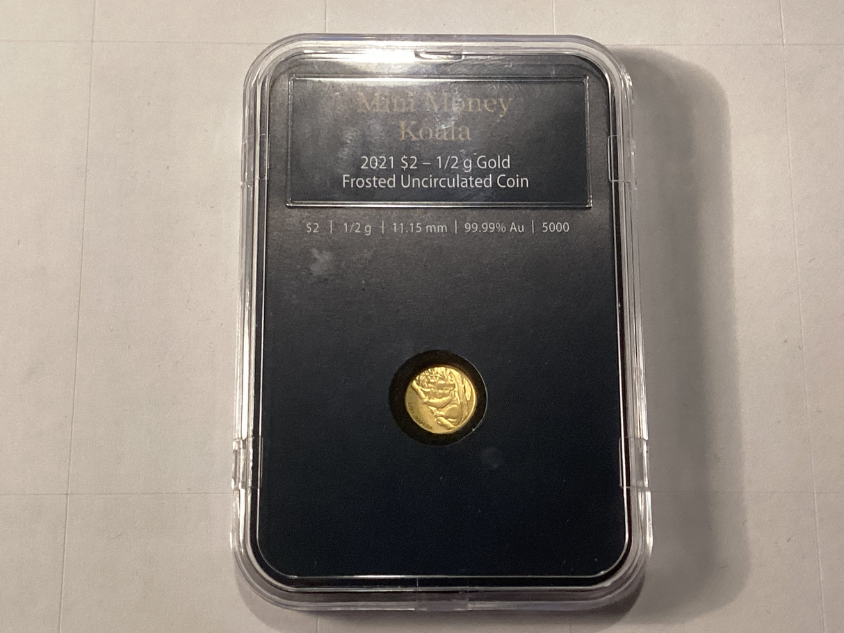 2021 $2 0.5 Gram Gold Mini Money Koala Uncirculated Coin