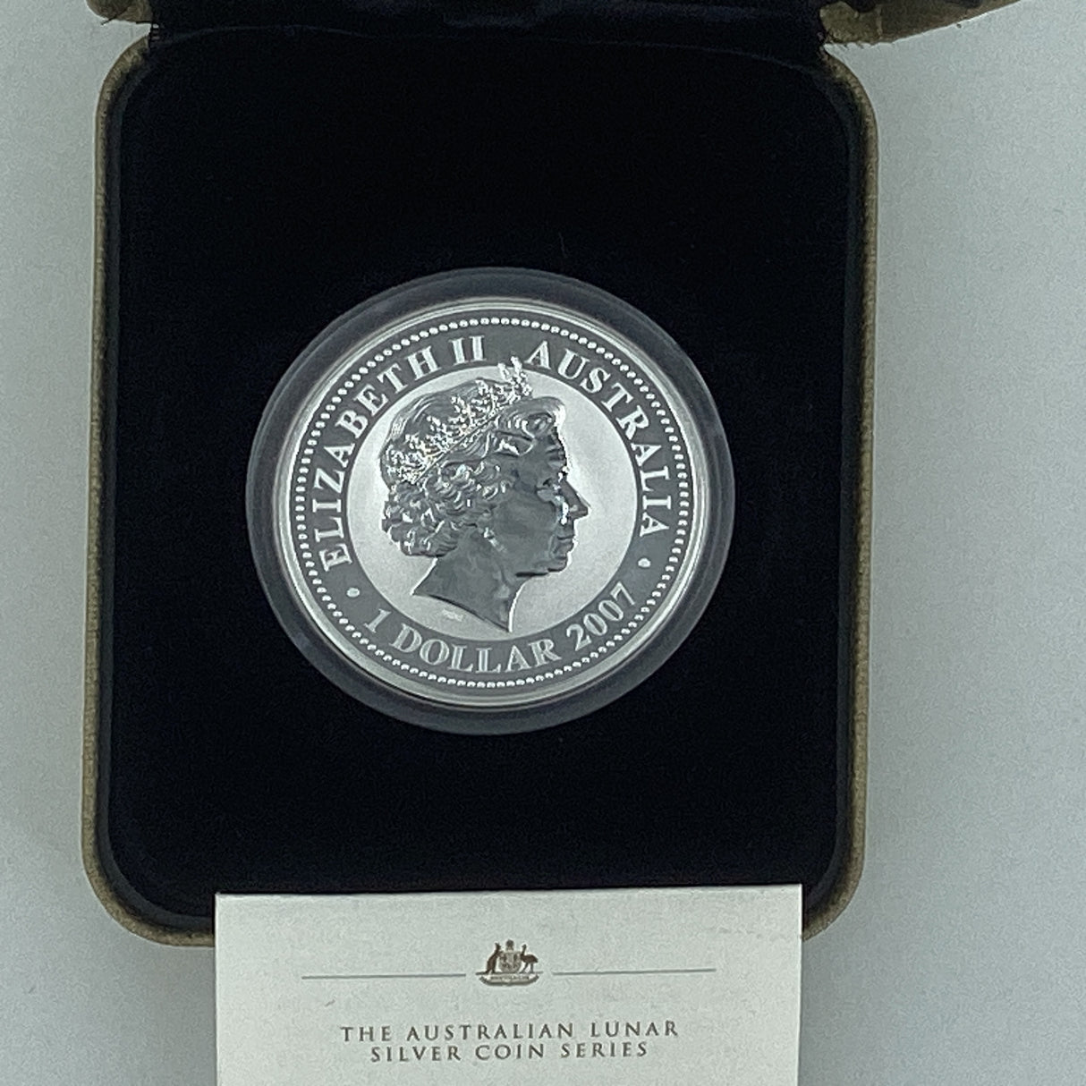 2009 $1 1oz Silver Proof Coin. Year of the Ox. Gilded Edition. Lunar Series.