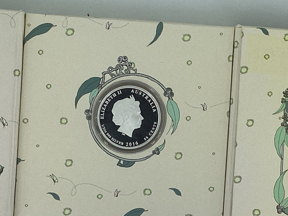 2016 50c 1/2oz Silver Proof Coin. Snugglepot and Cuddlepie