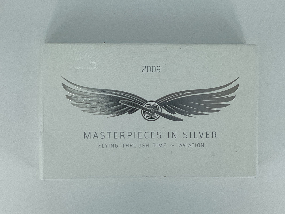 2009 Masterpieces in Silver. Aviation. Flying Through Time. Two Coin Silver Set.