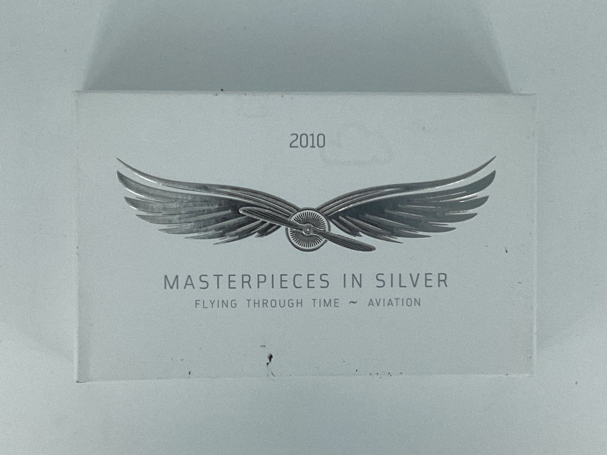 2010 Masterpieces in Silver. Aviation. Flying Through Time. Two Coin Silver Set