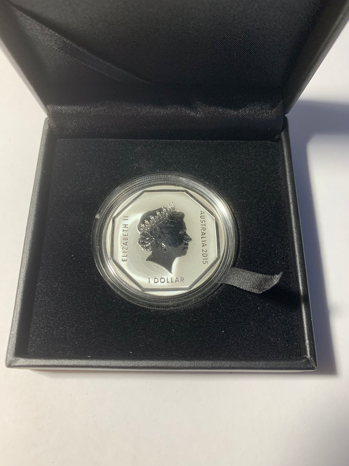 2015 $1 Silver Frosted Uncirculated Coin. Australian Road Sign Series. Emu.