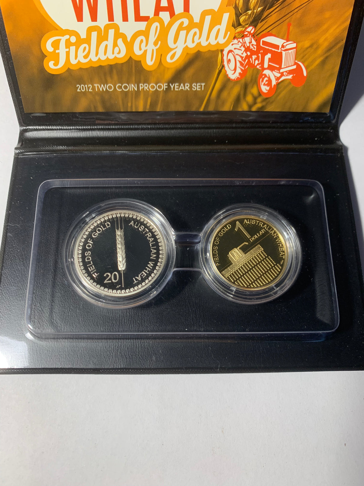 2012 Australian Wheat Fields of Gold. Two Coin Proof Set.