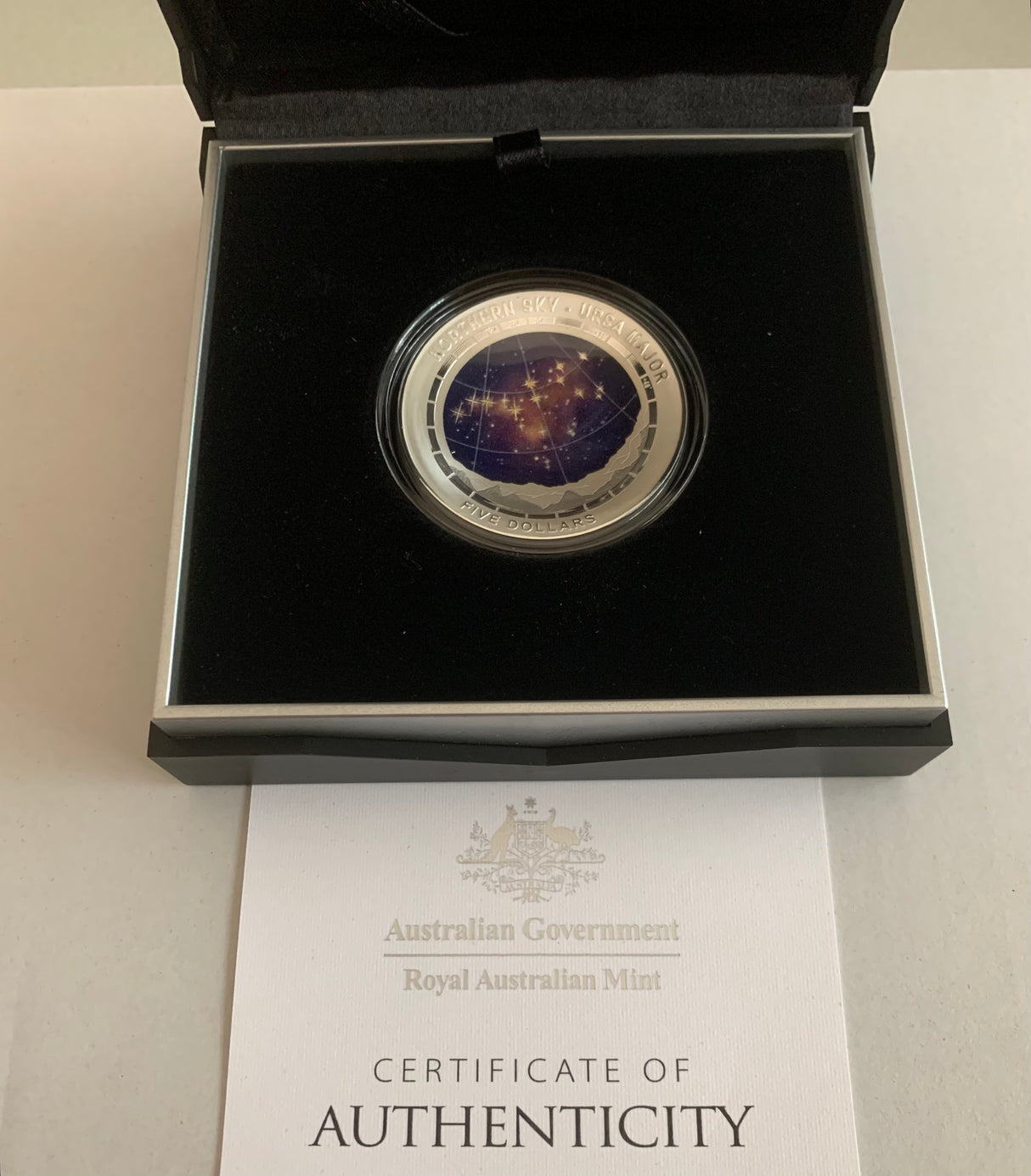 2016 $5 Coloured Silver Proof Domed Coin - Northern Sky Ursa Major