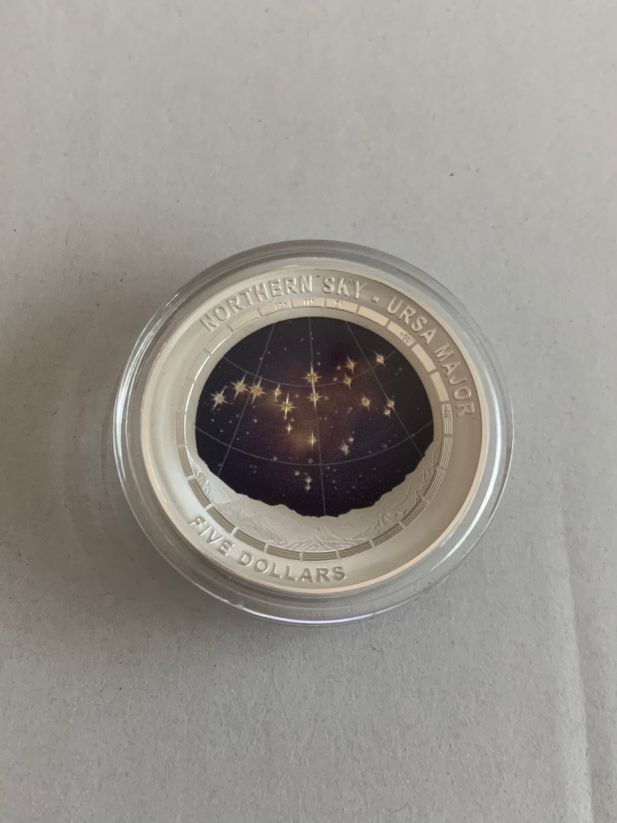 2016 $5 Coloured Silver Proof Domed Coin - Northern Sky Ursa Major