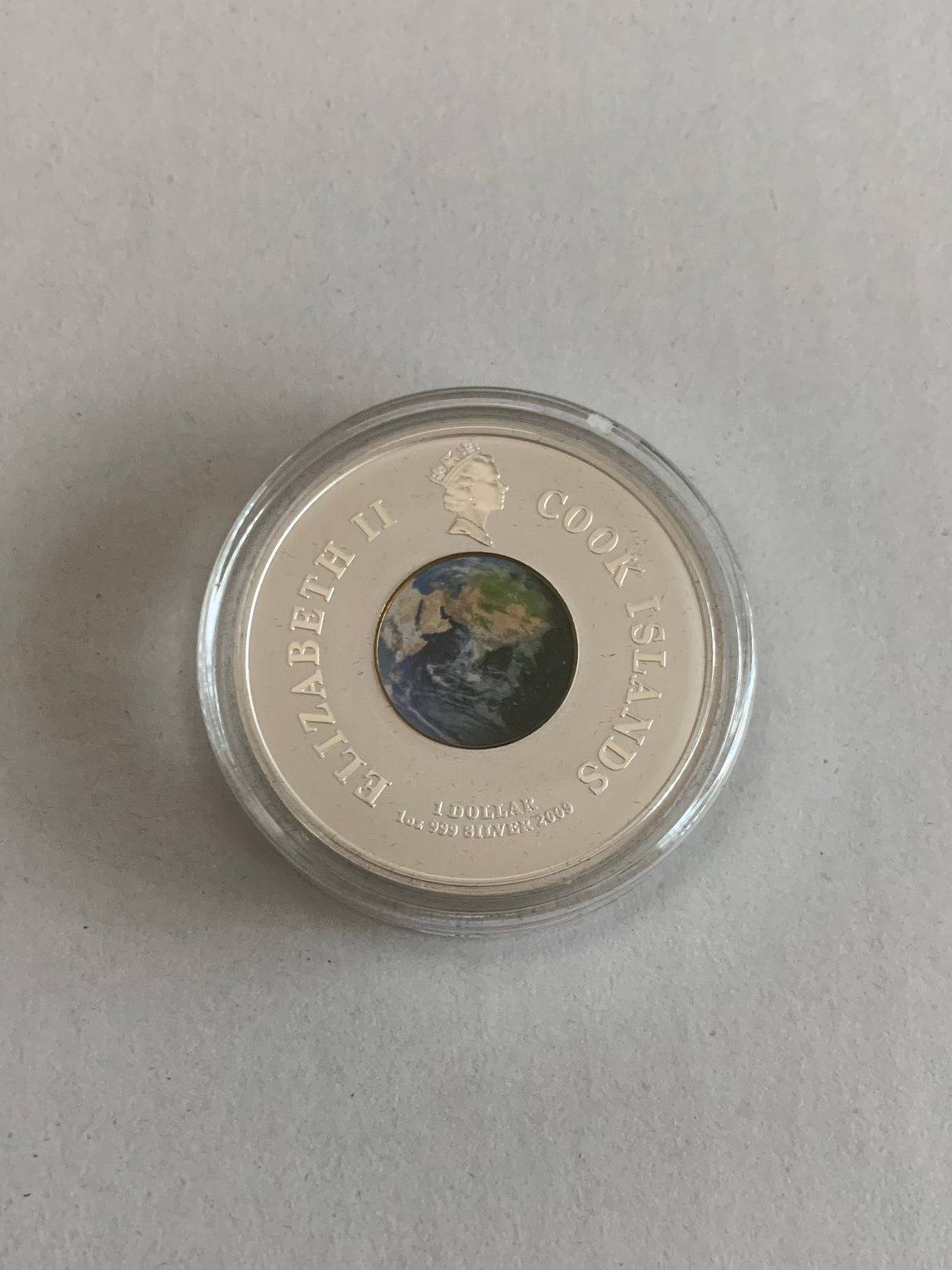 2009 - First Man On The Moon - Moon Walk - 1oz Fine Silver Coloured Coin