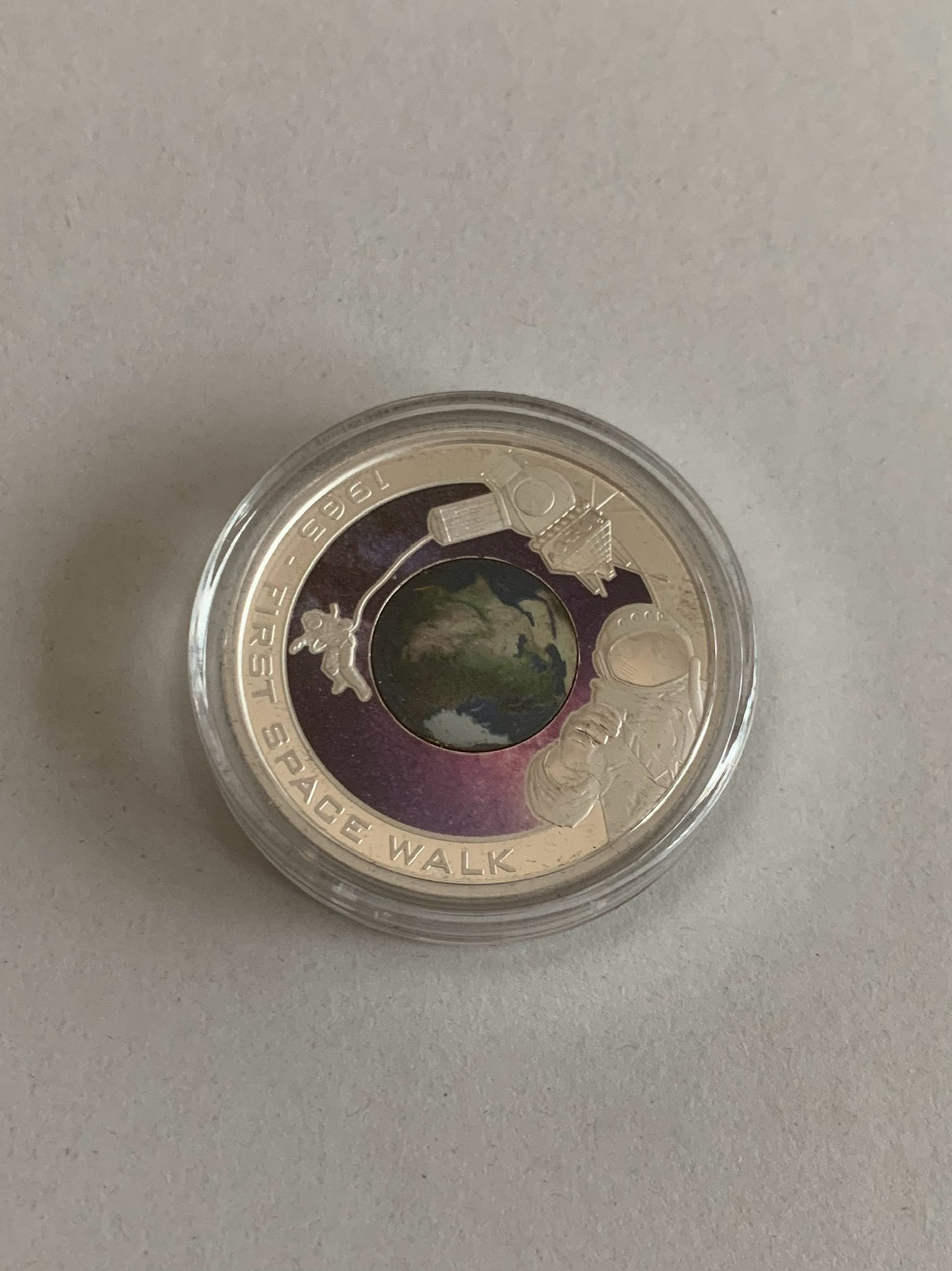 2009 - First Space Walk - 1oz Fine Silver Coloured Coin