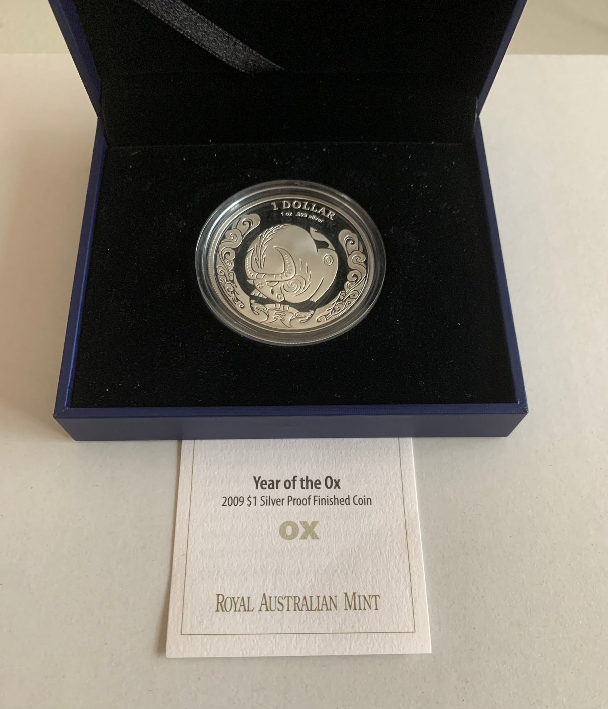 2009 $1 Silver Proof Coin - Year of the Ox