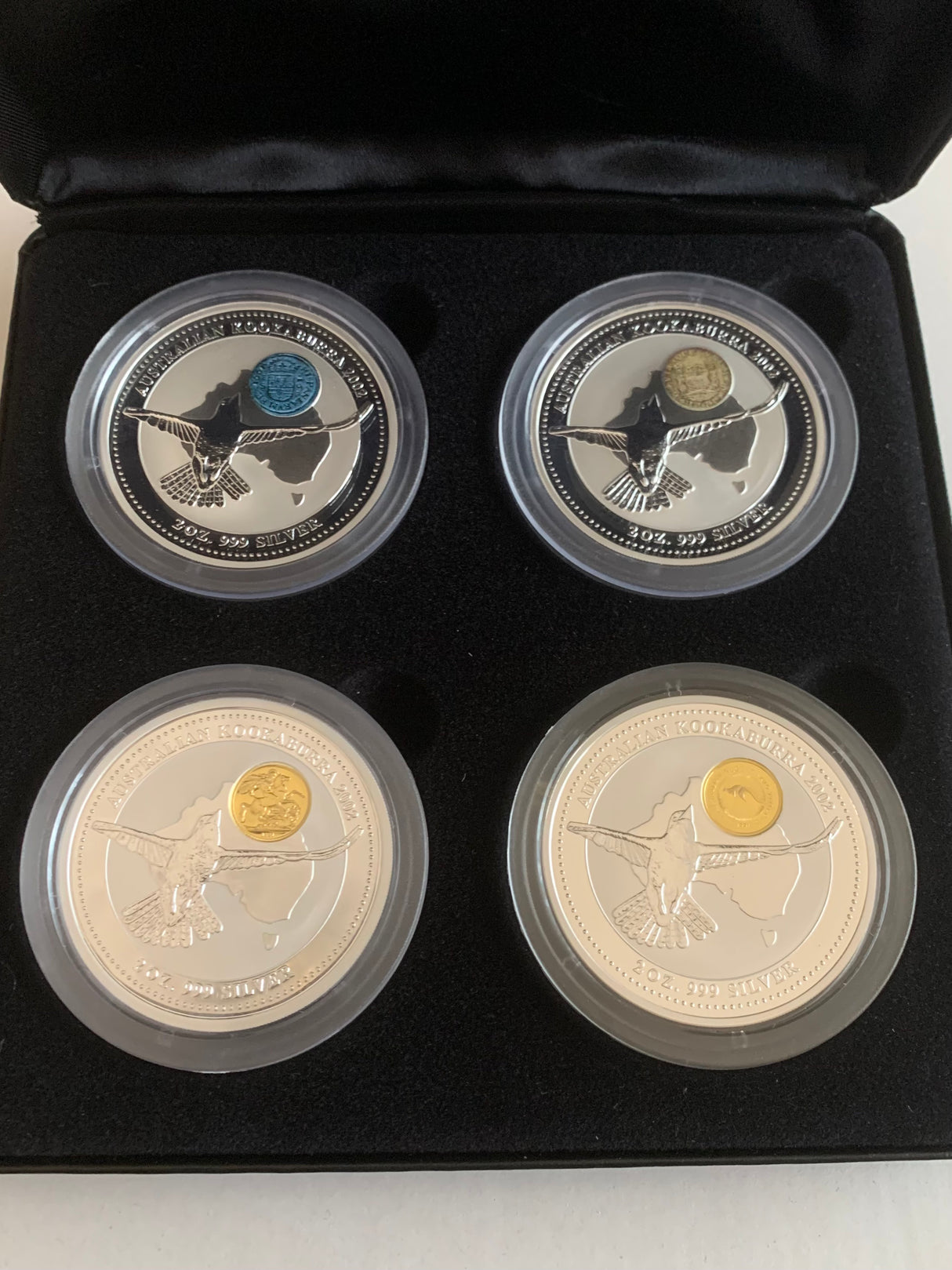 2002 PALINDROME PRIVY MARK SET - 4 x 2oz SILVER PROOF COINS