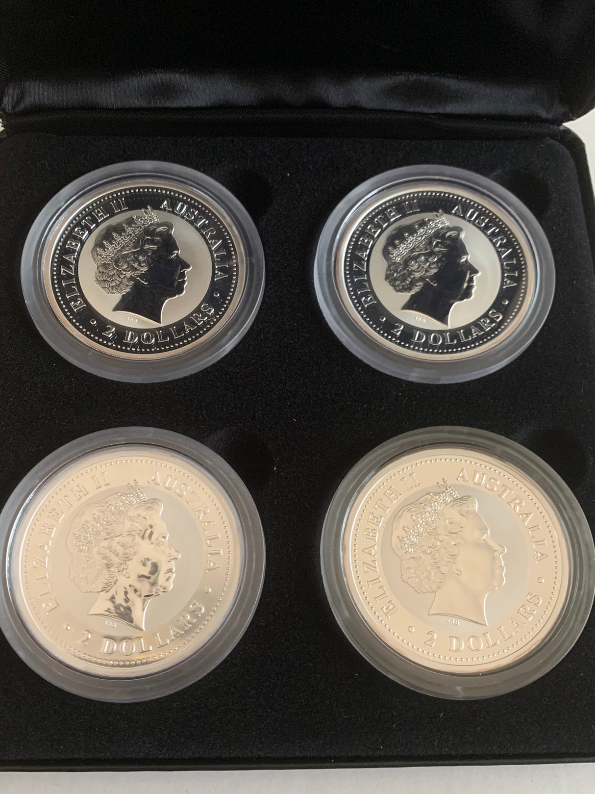 2002 PALINDROME PRIVY MARK SET - 4 x 2oz SILVER PROOF COINS