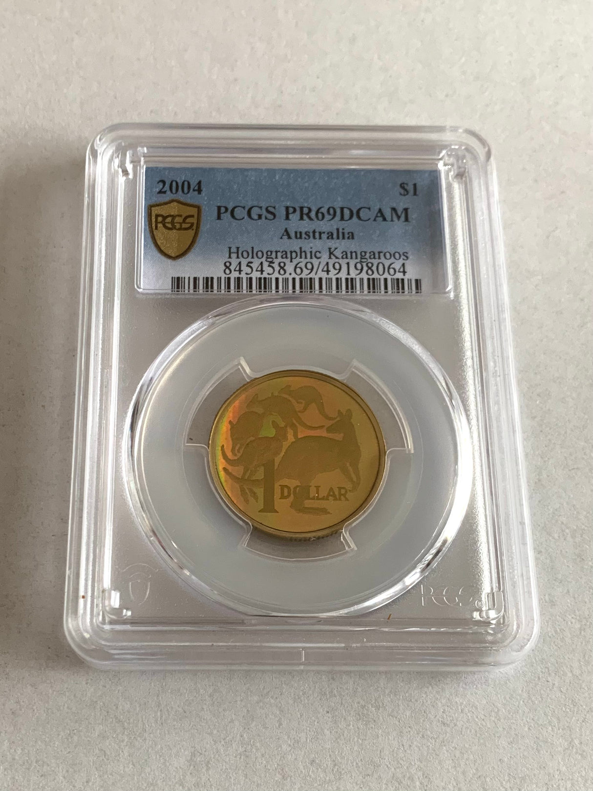 2004 $1 Holographic Kangaroos. PCGS PR69DCAM