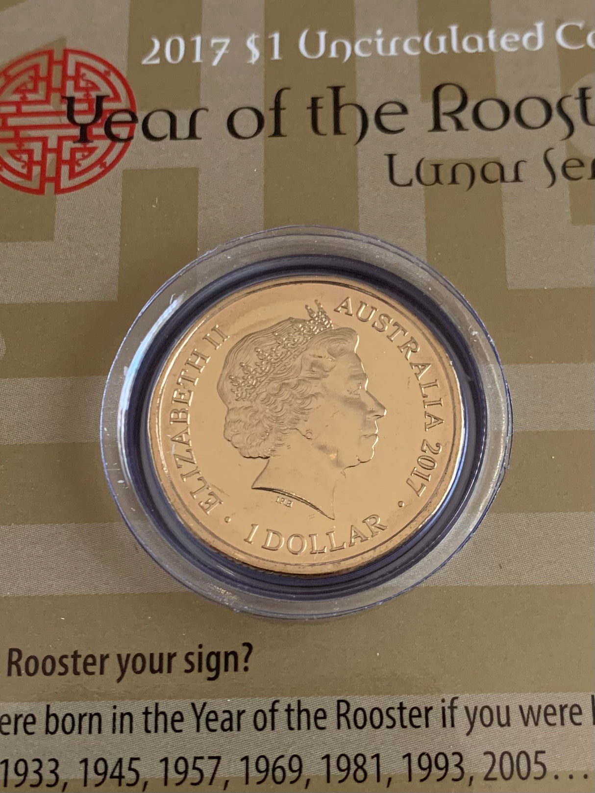 2010-2018 Set Of 9 Lunar $1 Uncirculated Carded Coins.