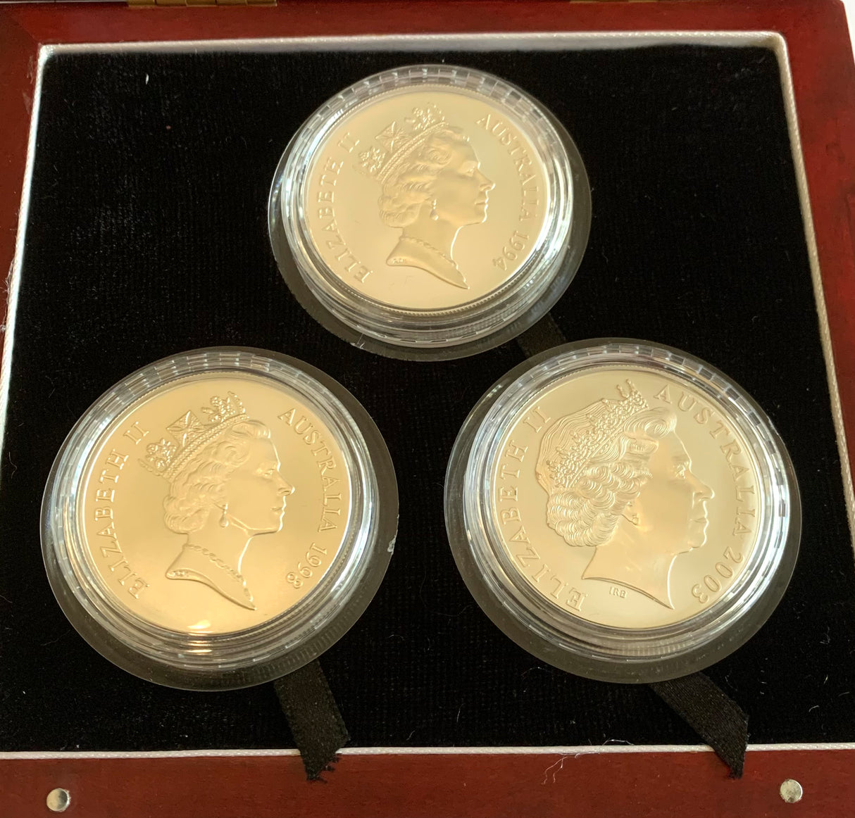 2003 Beijing Coin Show - Australian Silver Kangaroo Trio - 3 x 1oz Silver Kangaroo Coins