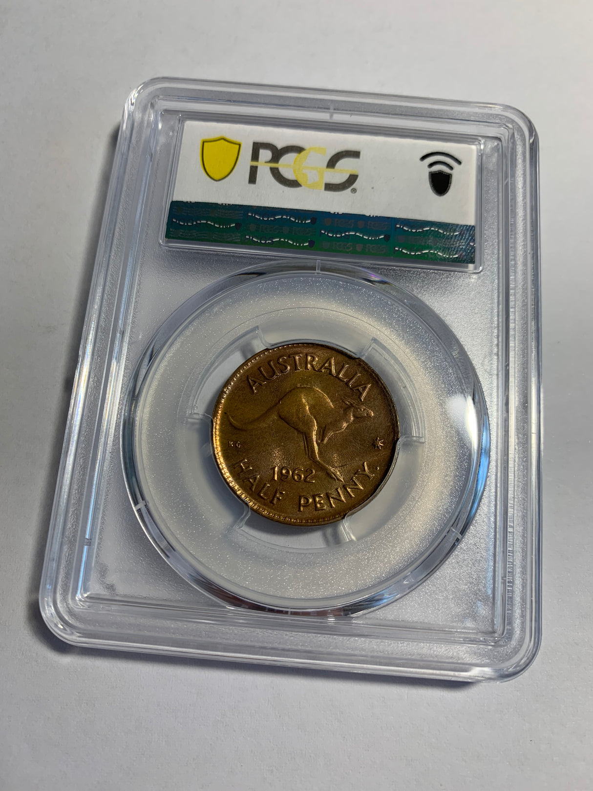 1962 Y. (p) Australian Halfpenny. PCGS MS64RB