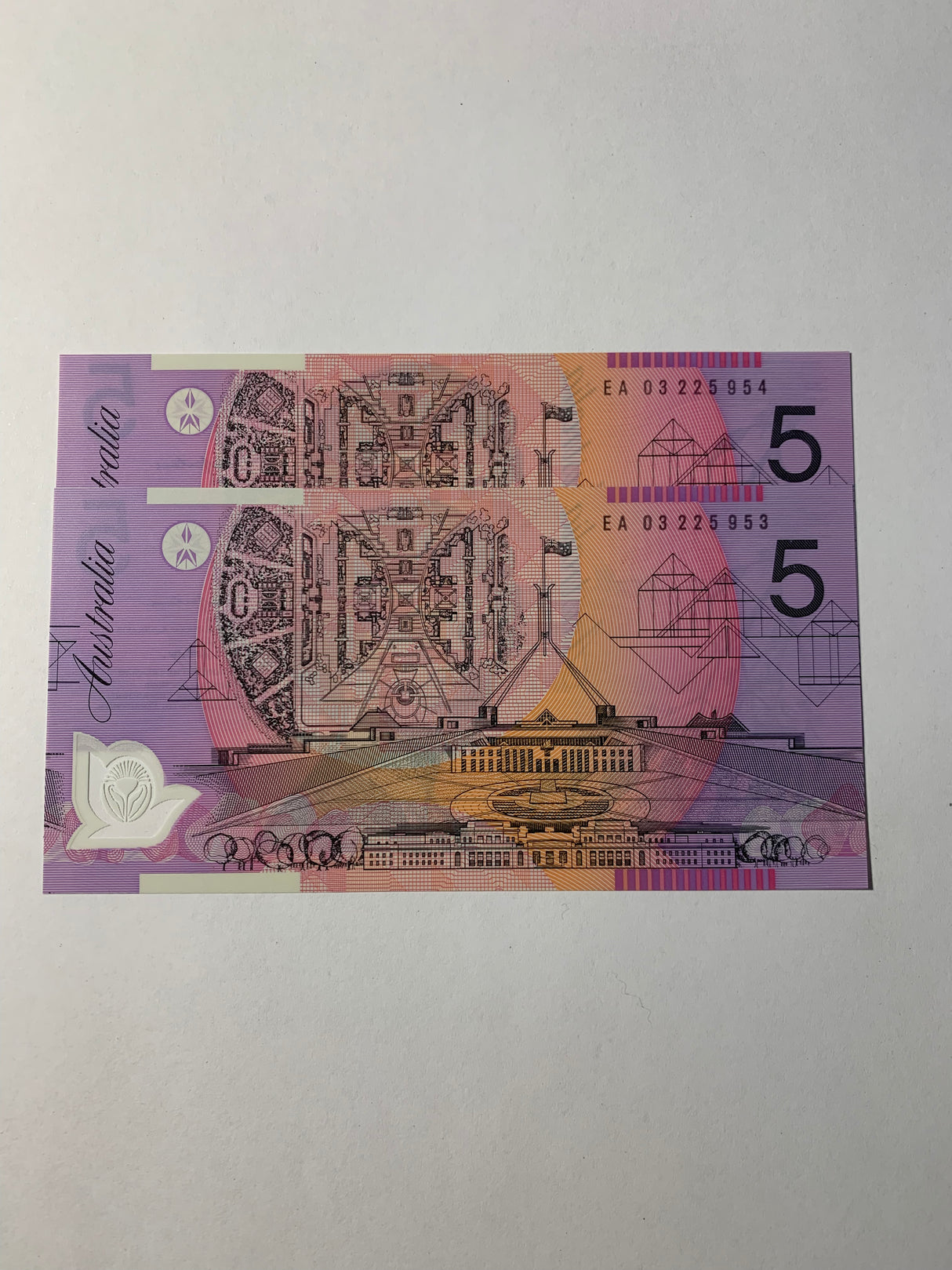 2003 $5 Last Prefix Banknote. Uncirculated. Run of 2. R220bL