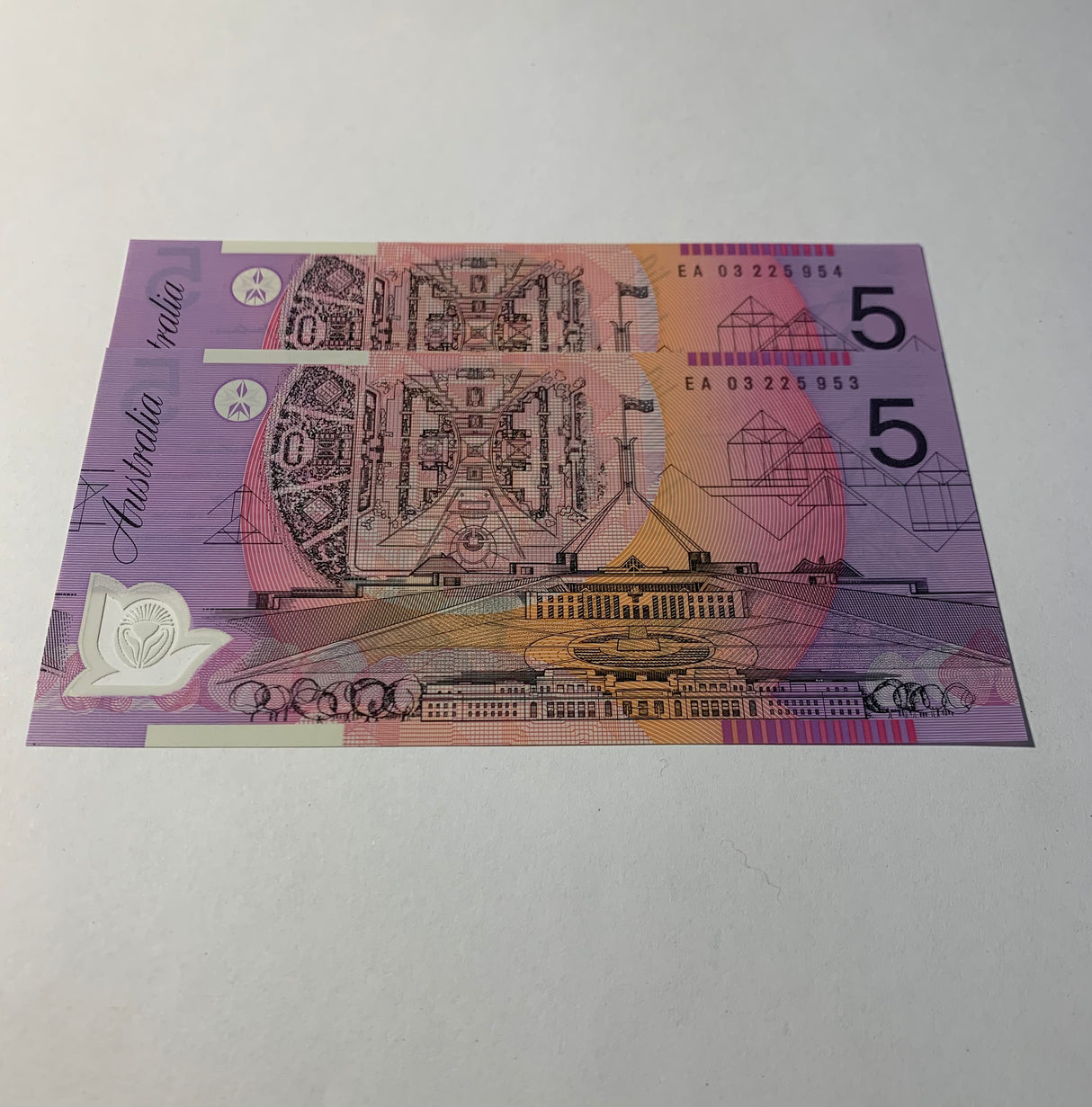 2003 $5 Last Prefix Banknote. Uncirculated. Run of 2. R220bL