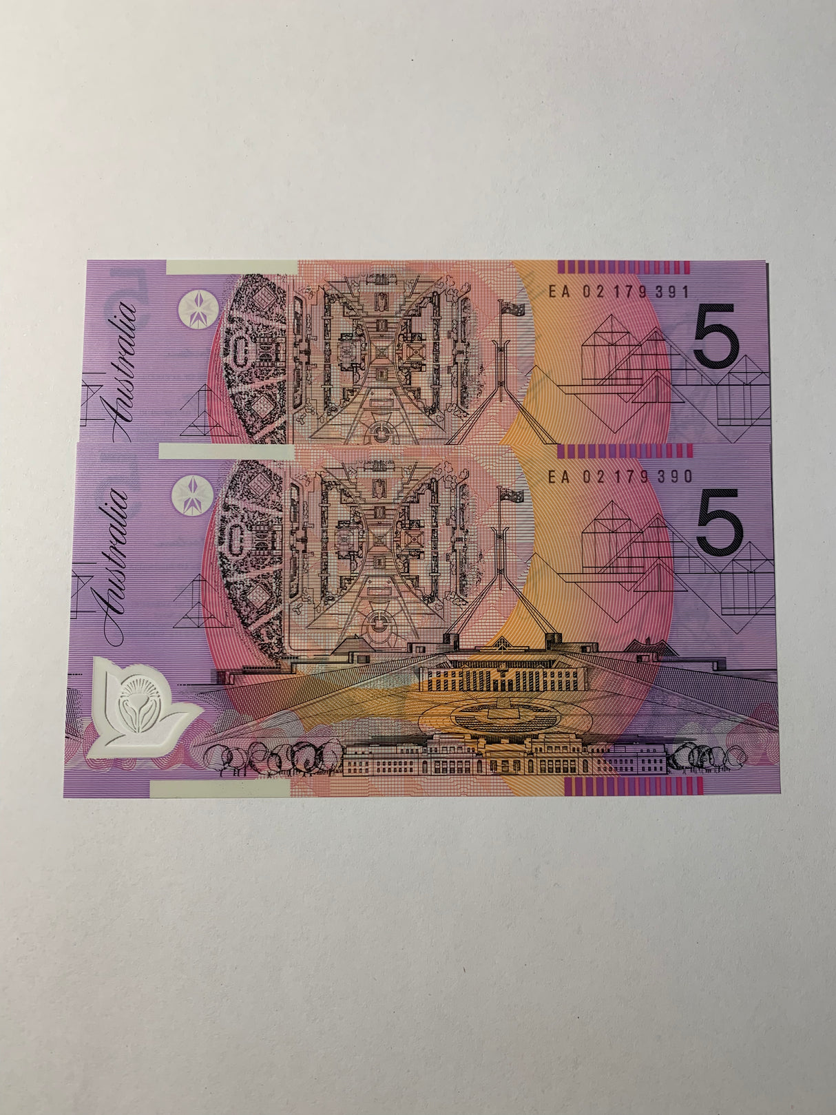 2002 $5 Last Prefix Banknote. Uncirculated. Run of 2. R220aL