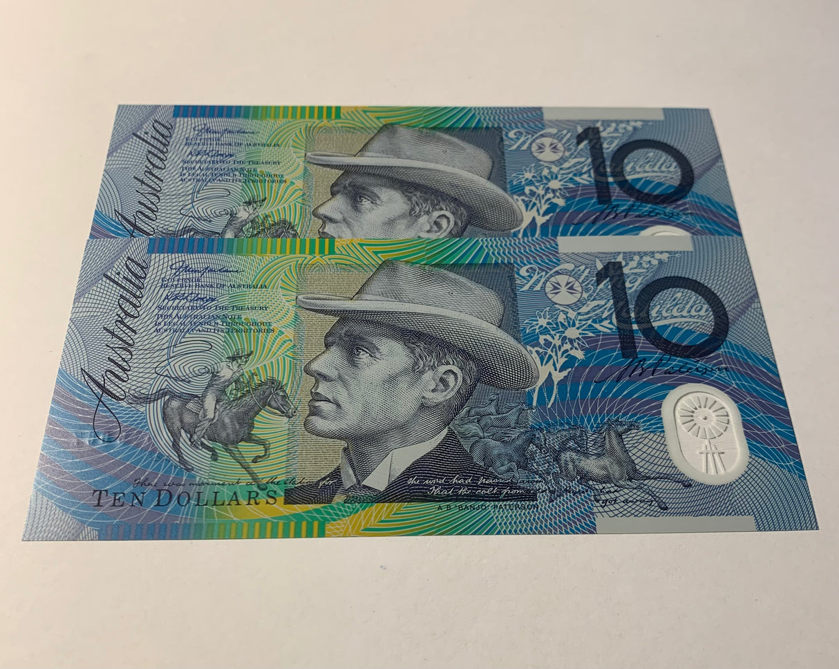 2002 $10 First Prefix Banknote. Uncirculated. Run of 2. R320aF