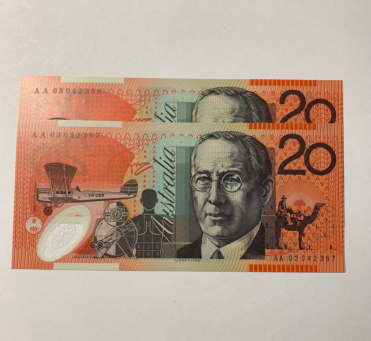 2003 $20 First Prefix Banknote. Uncirculated. Run of 2. R420bF