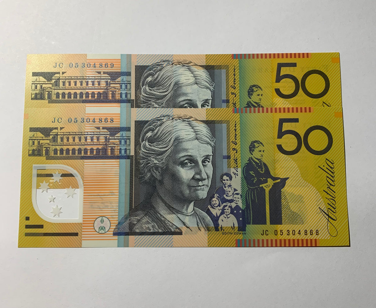 2005 $50 Last Prefix Banknote. Uncirculated. Run of 2. R520cL