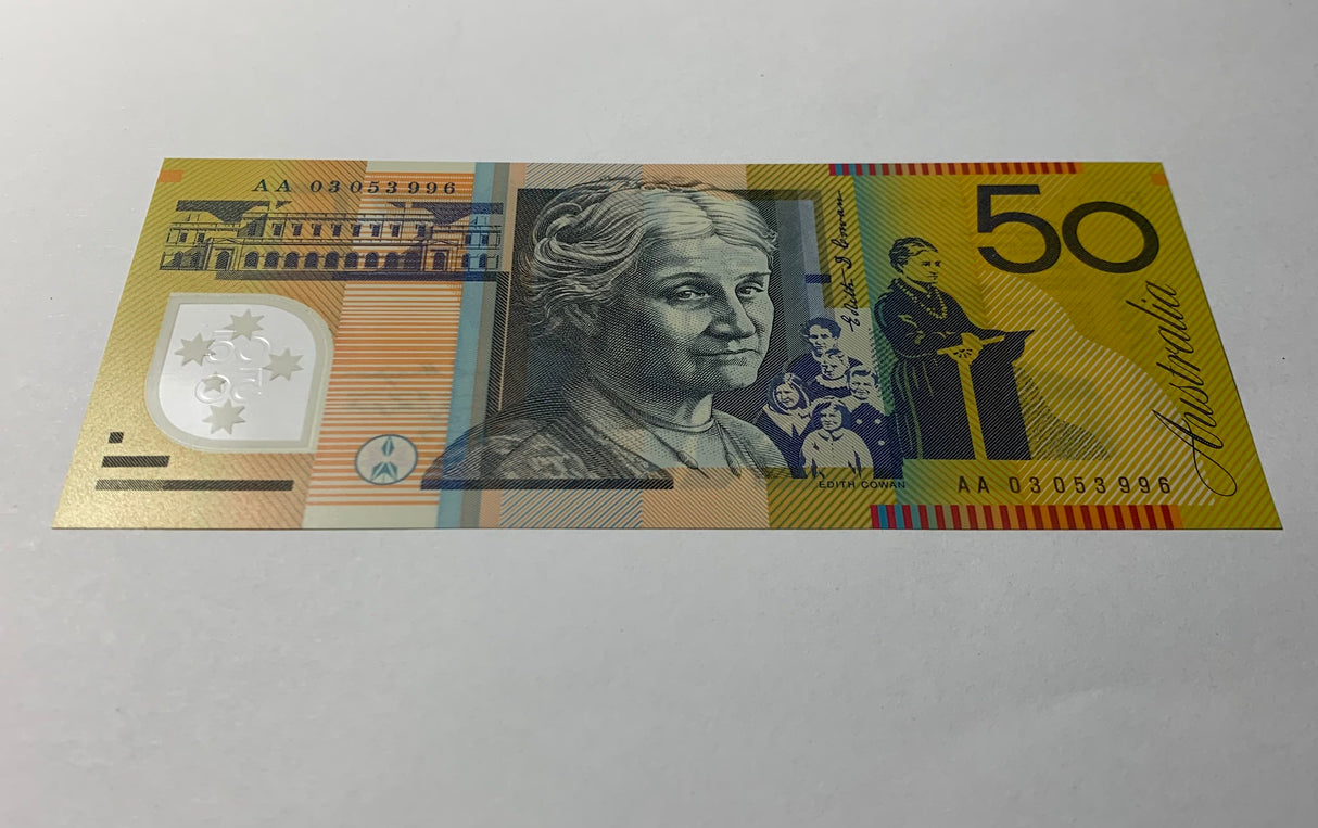 2003 $50 First Prefix Banknote. Uncirculated. R520aF