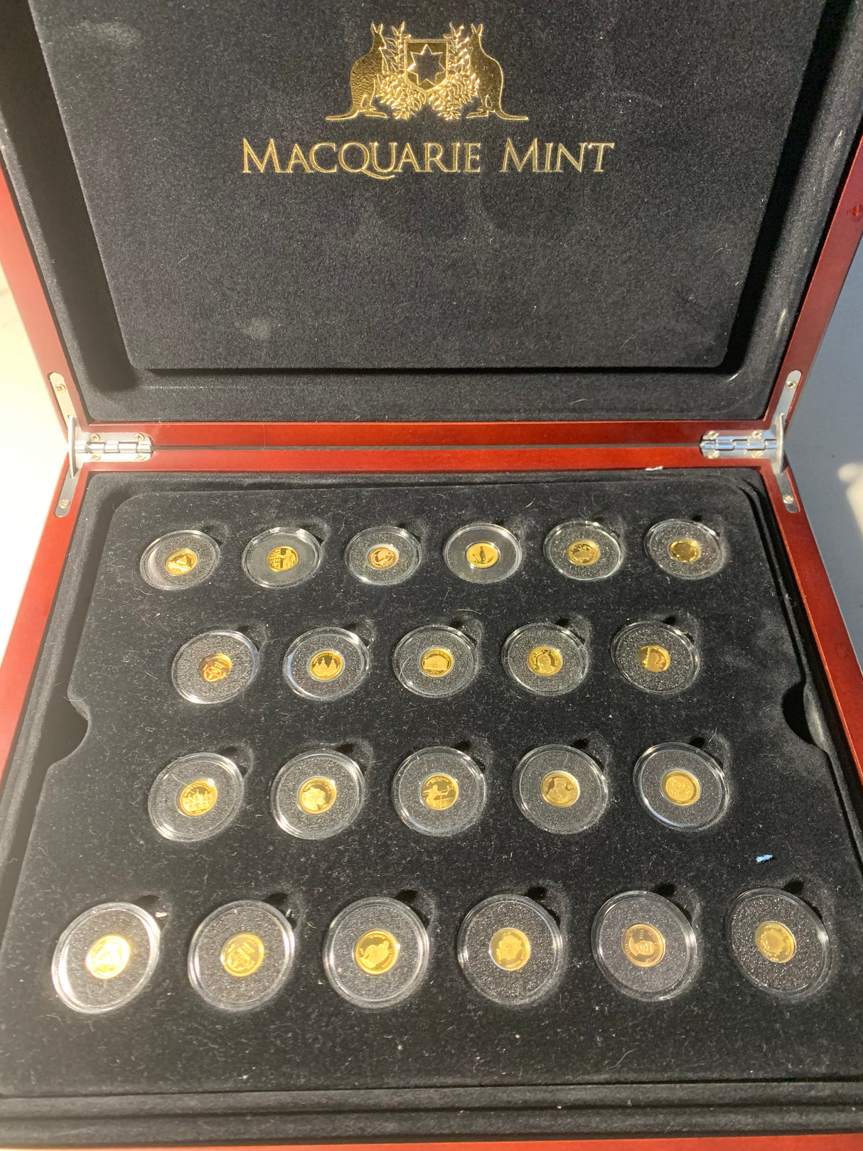 Macquarie Mint. The Smallest Gold Coins Of The World. 31 Coin Collection