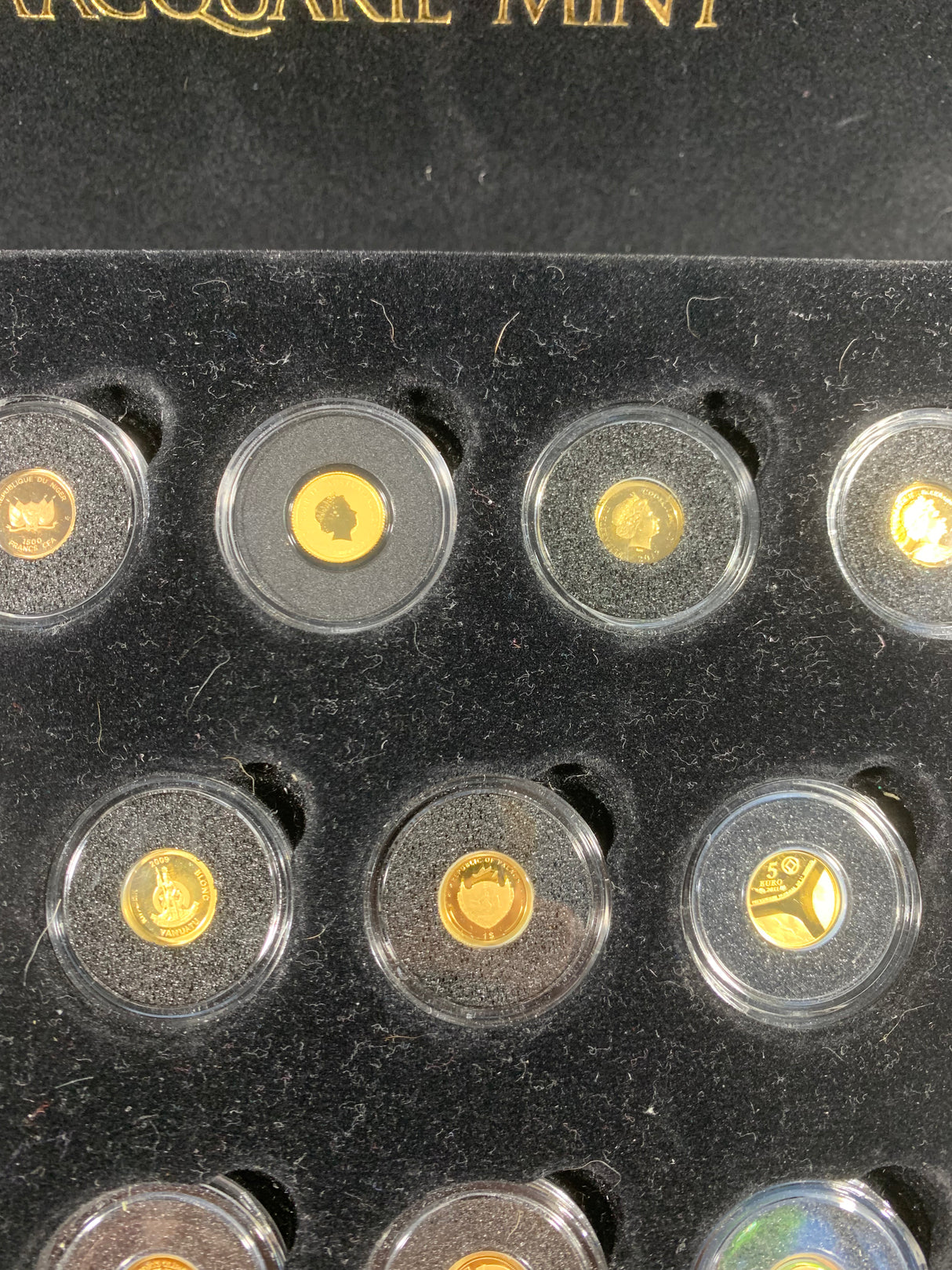 Macquarie Mint. The Smallest Gold Coins Of The World. 31 Coin Collection