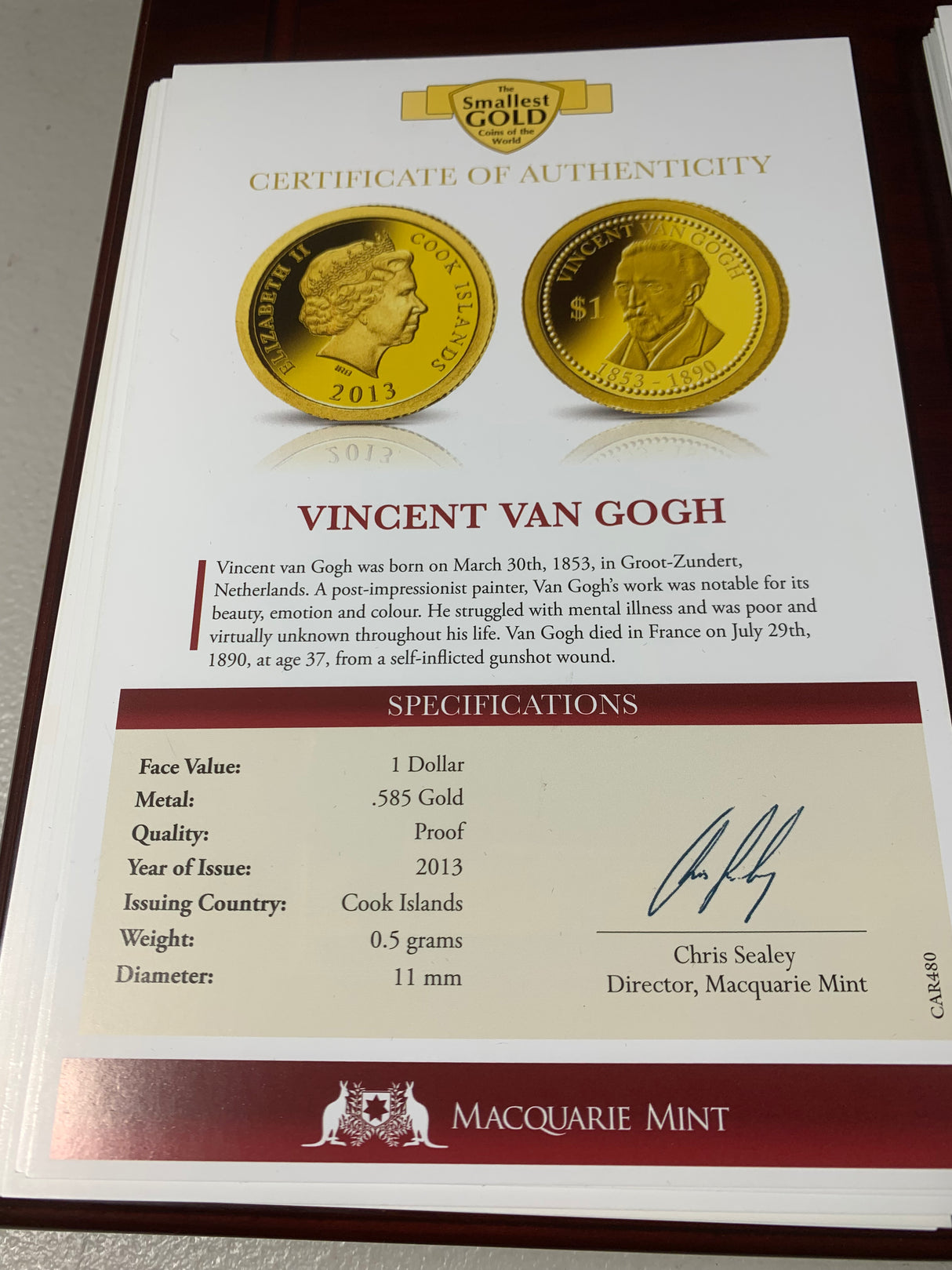 Macquarie Mint. The Smallest Gold Coins Of The World. 31 Coin Collection