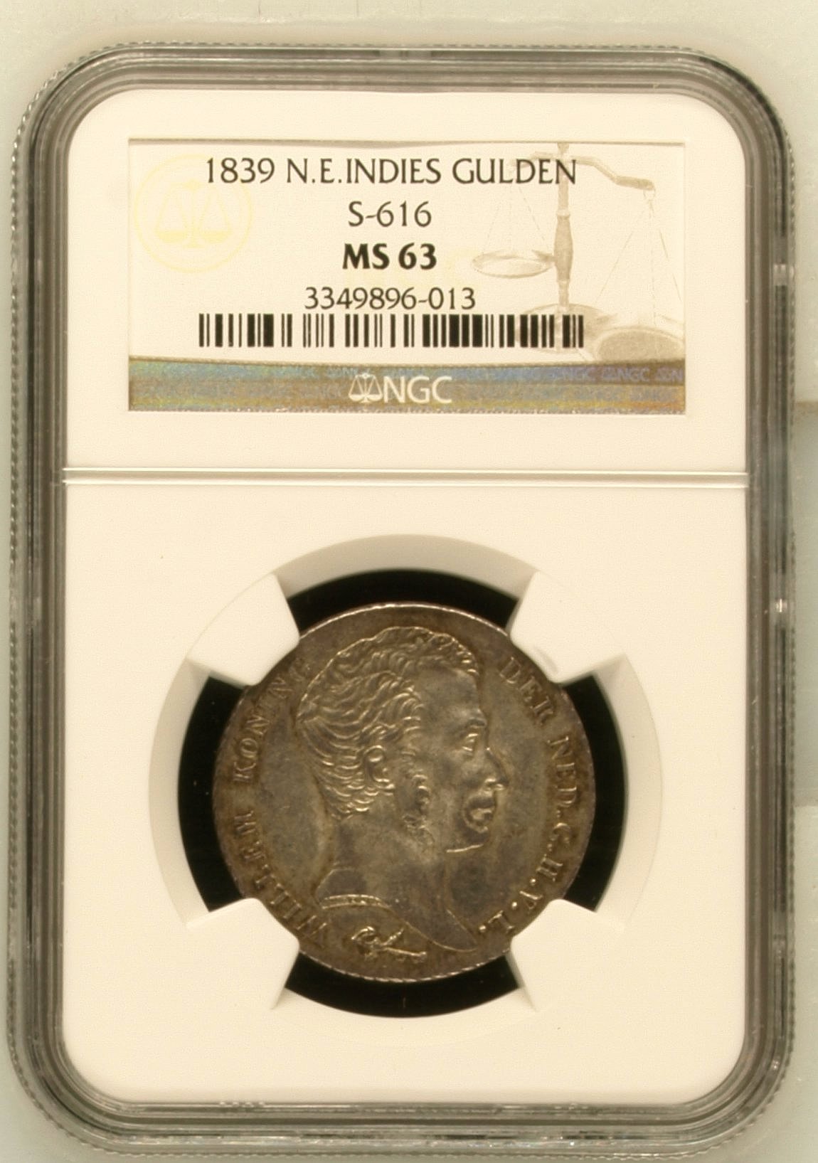 1839 Netherlands East Indies Gulden - NGC MS63