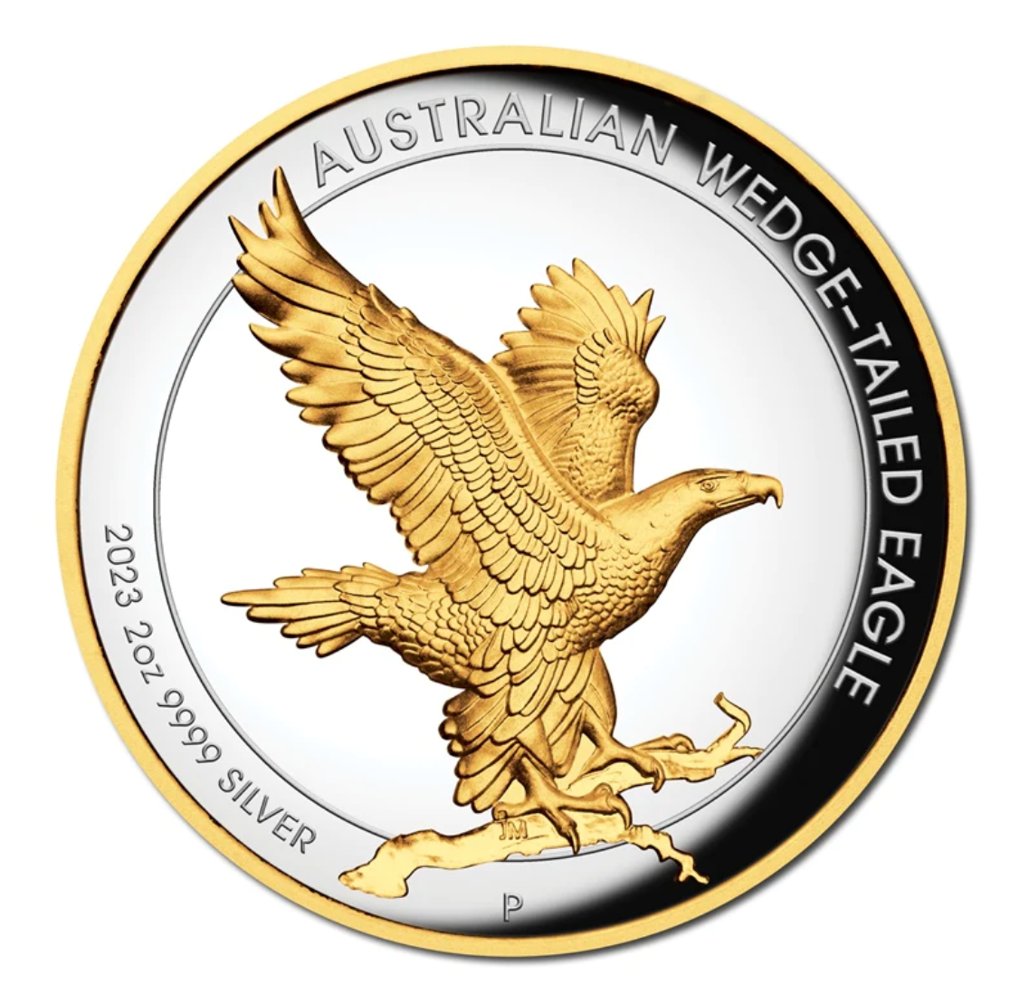 2023 Wedge-Tailed Eagle 2oz Silver Proof High Relief Gilded Coin