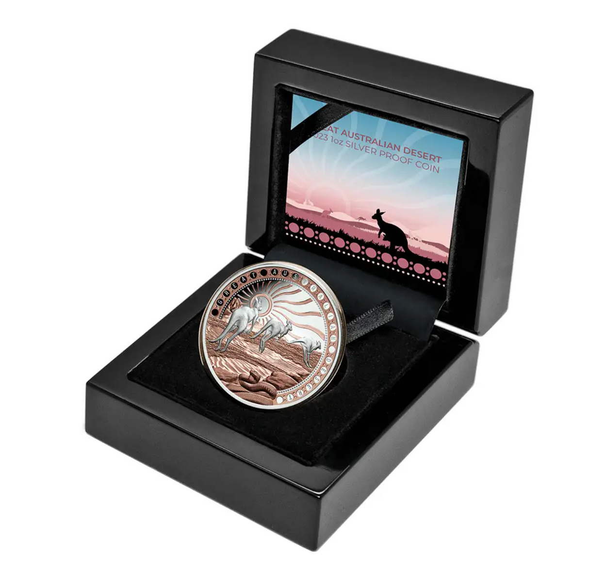 2023 $1 Great Australian Desert Rose Gold-plated 1oz Silver Proof Coin