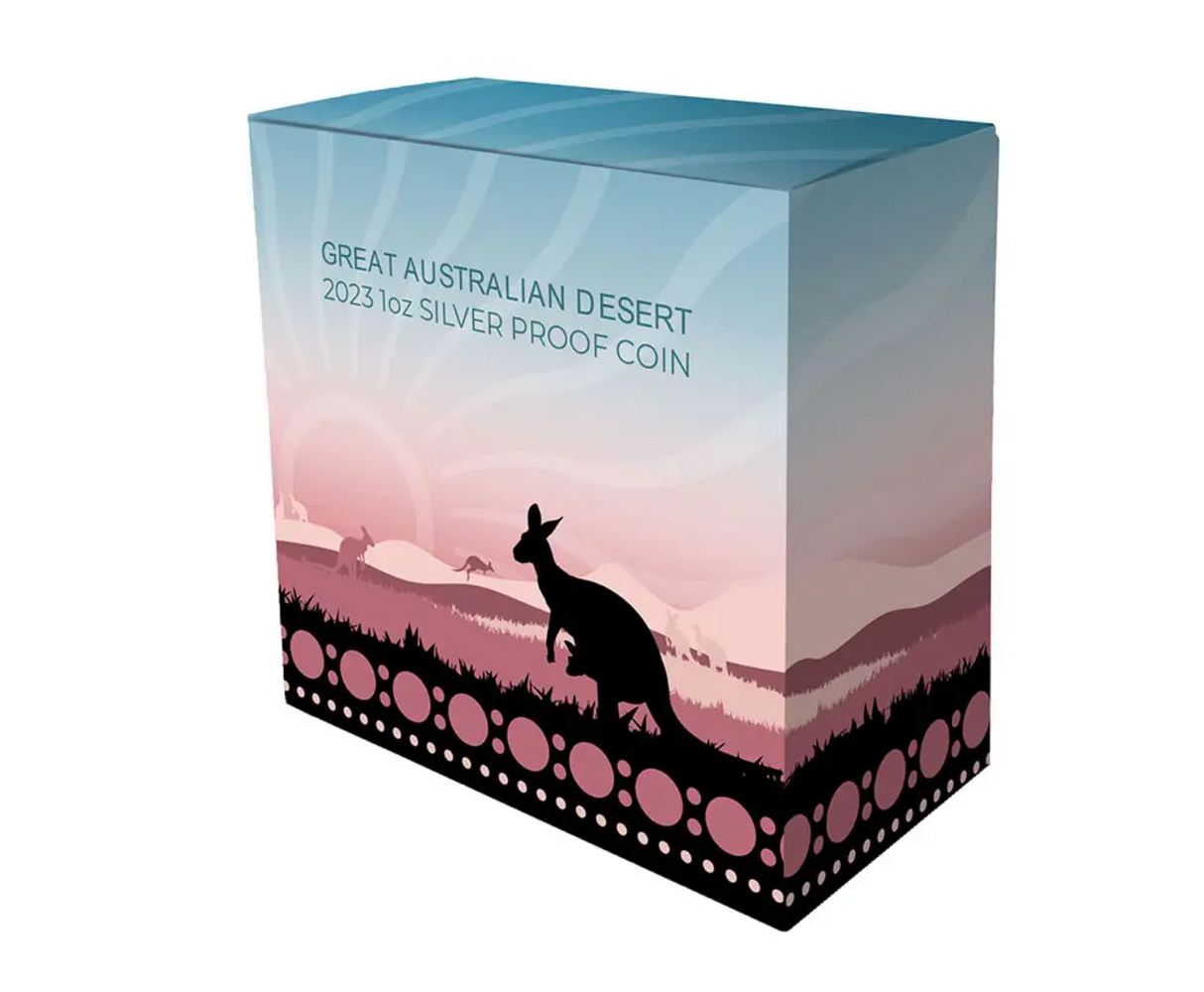 2023 $1 Great Australian Desert Rose Gold-plated 1oz Silver Proof Coin