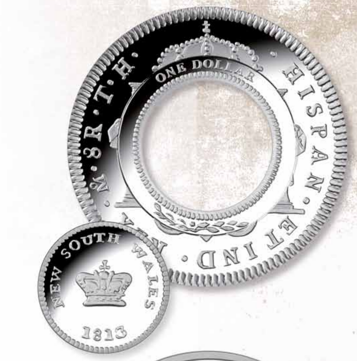 2013 Three Coin Silver Proof Set. Bicentenary of the Holey Dollar and Dump. Bicentenary. Royal Australian Mint.