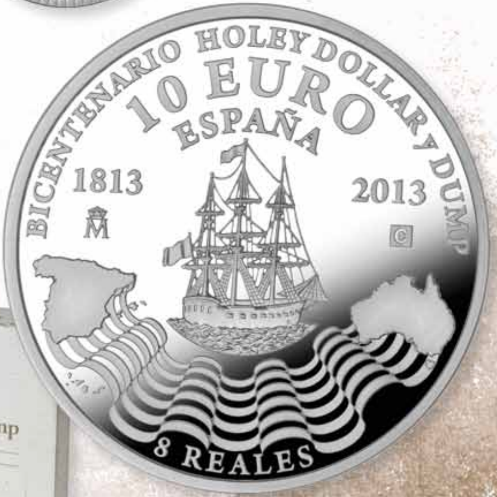2013 Three Coin Silver Proof Set. Bicentenary of the Holey Dollar and Dump. Bicentenary. Royal Australian Mint.
