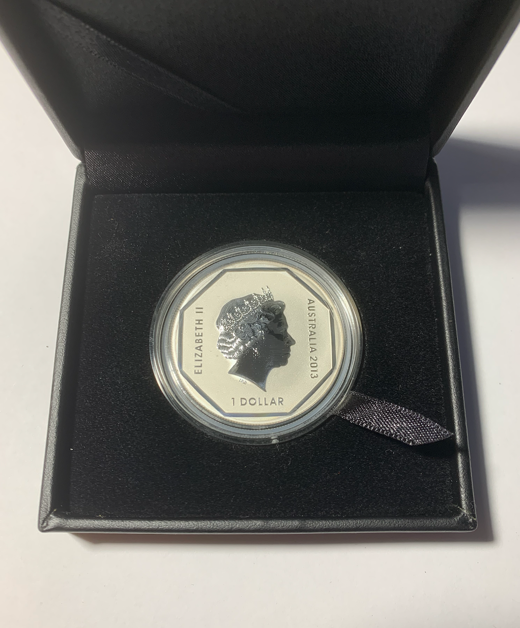 2013 $1 Silver Frosted Uncirculated Coin. Australian Road Sign Series. Kangaroo.