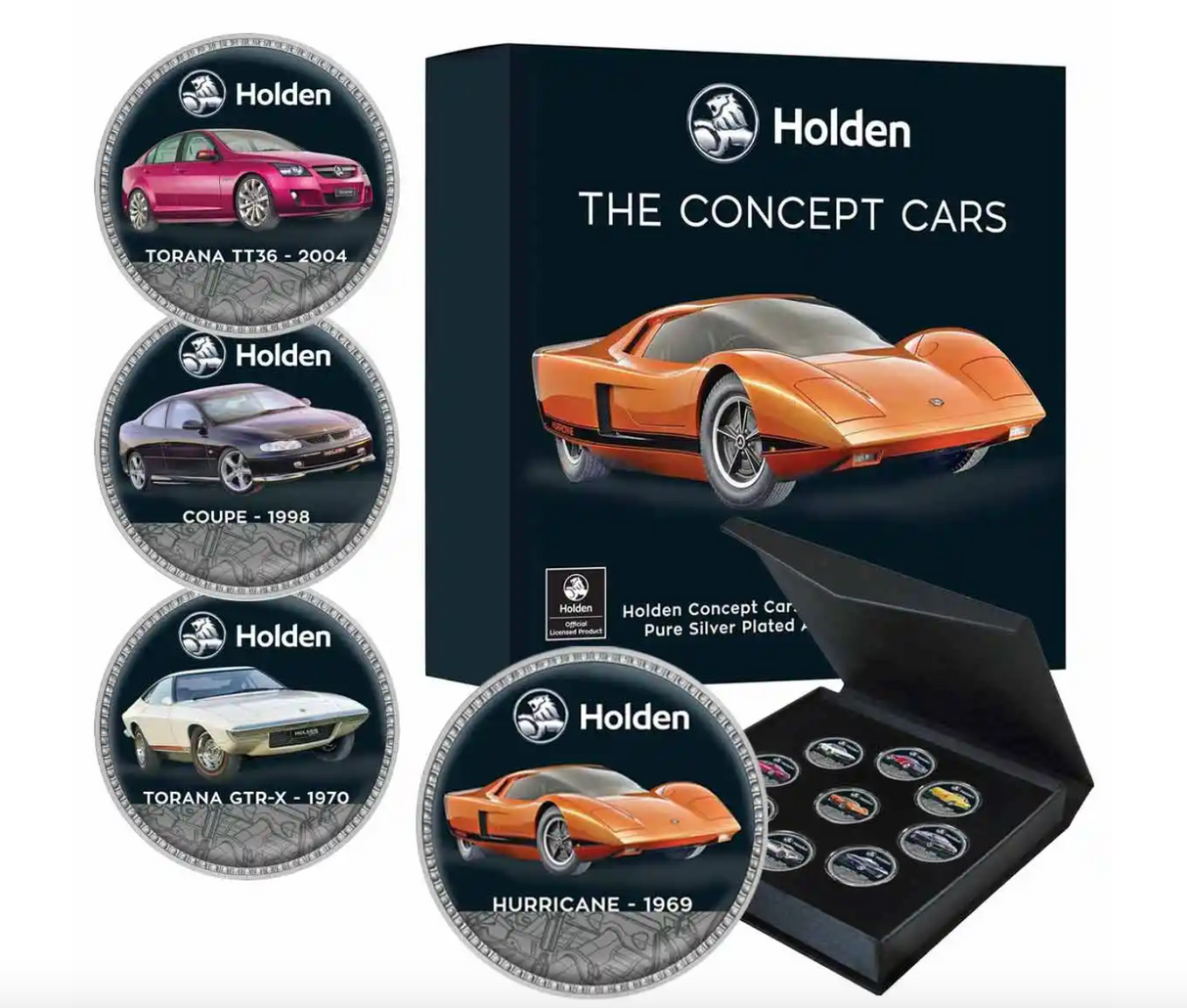 Holden Concept Silver-Plated Enamel Penny 9-Coin Collection