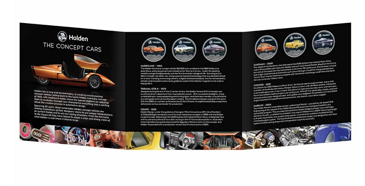 Holden Concept Silver-Plated Enamel Penny 9-Coin Collection