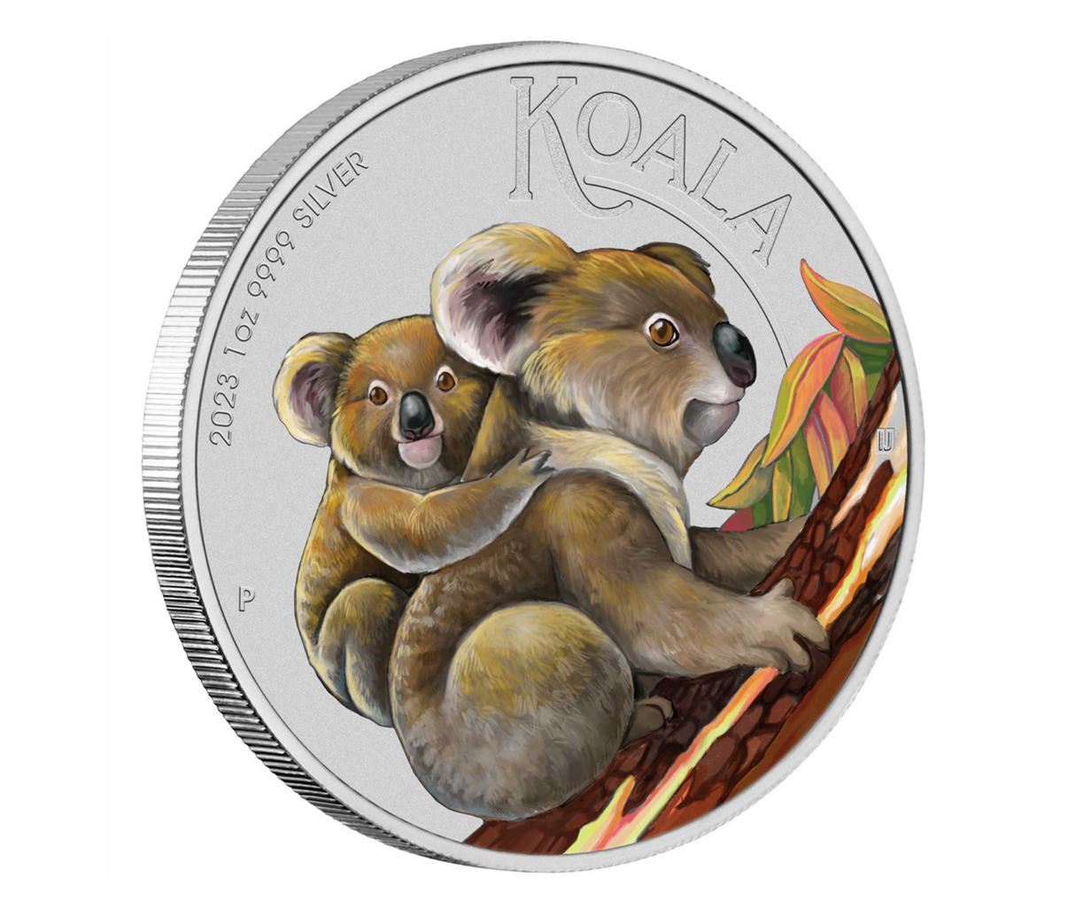 2023 Perth National Stamp and Coin Exhibition. Koala 1oz Silver Coloured Coin In Card