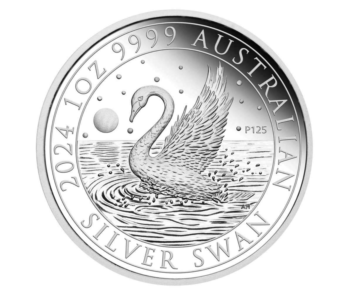 2024 $1 1oz The Australian Silver Swan Silver Proof Coin. 2500 Made
