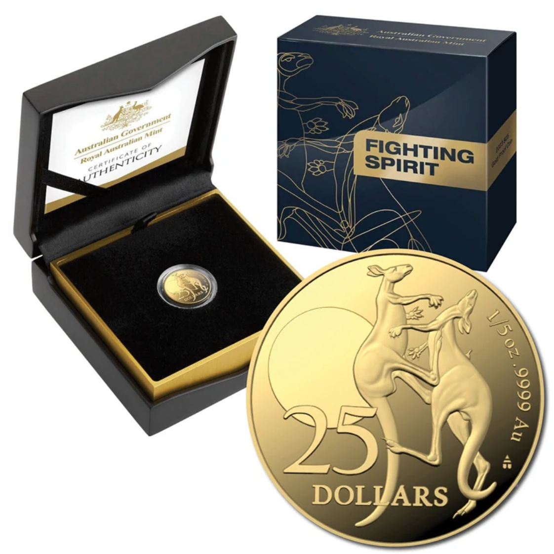 2023 $25 Kangaroo Fighting Spirit 1/5oz Gold Proof