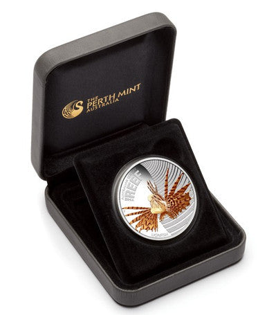2009 Australian Sea Life Lionfish 1/2oz Silver Coloured Proof Coin