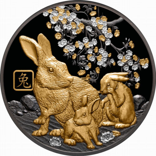 2023 $10 Solomon Islands 5oz Silver Proof Coin - Year of the Rabbit Black Proof