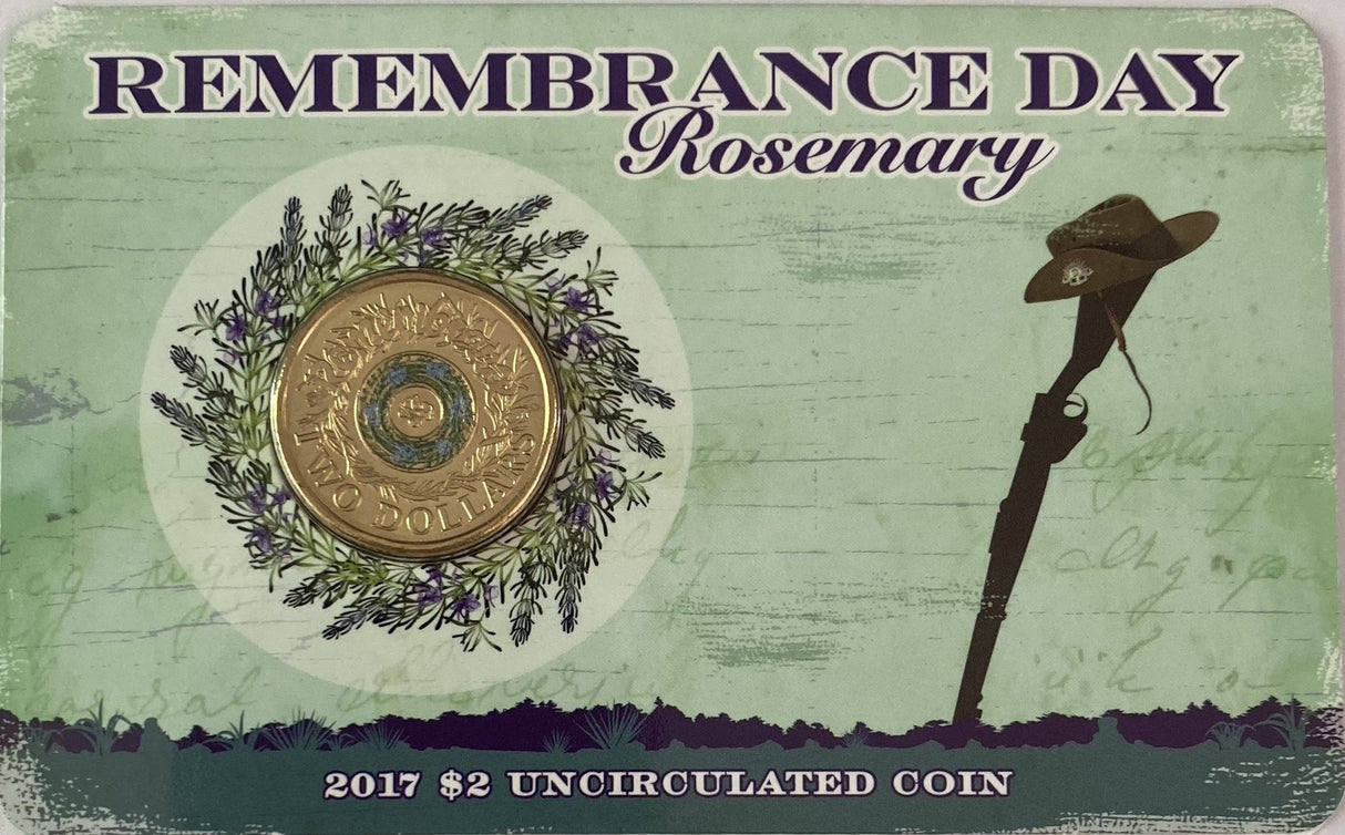 2017 $2 Remembrance Day Carded Coin
