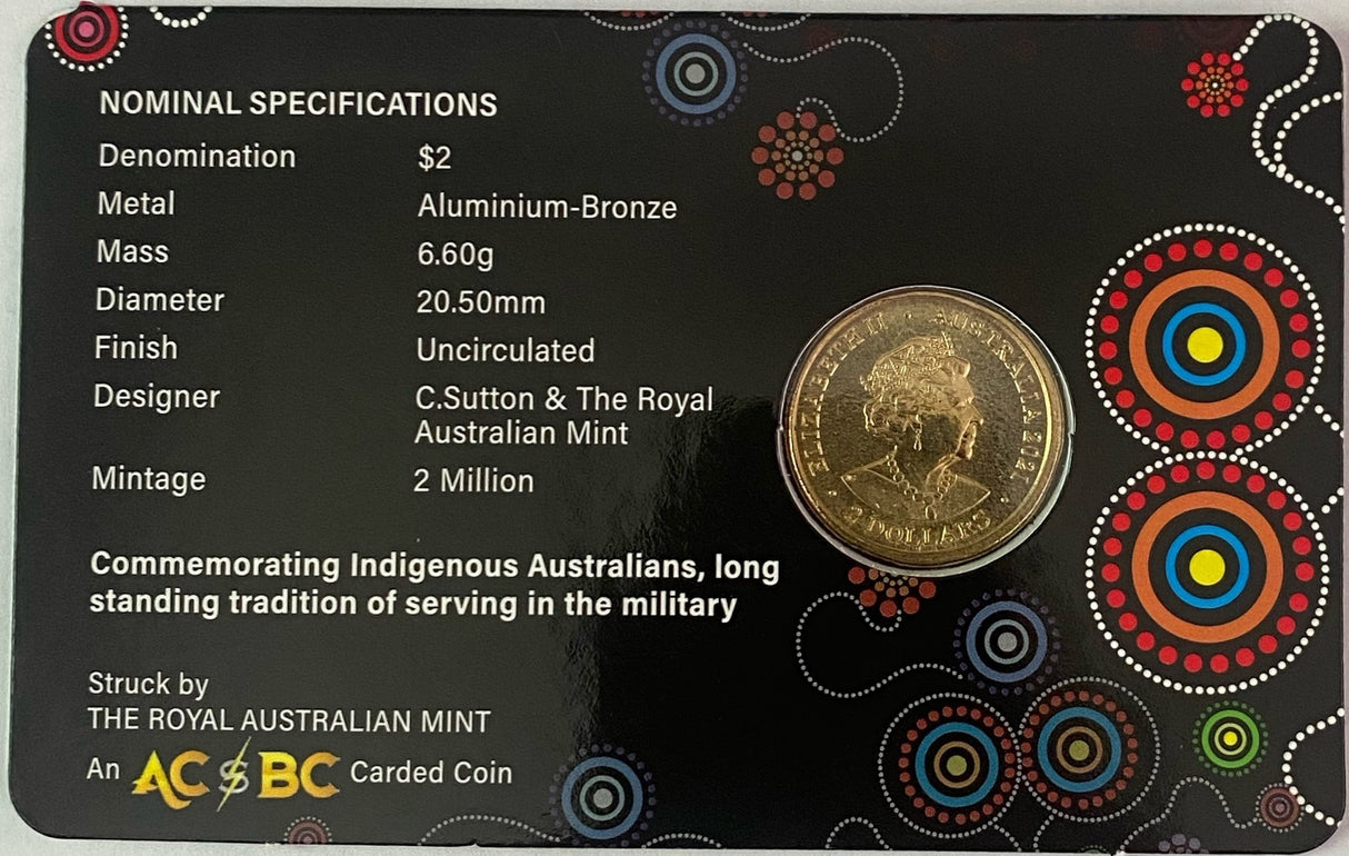 2021 $2 Indigenous Military Carded Coin