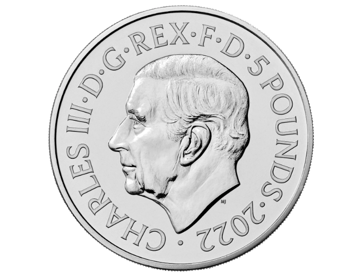 2022 Queen Elizabeth II 5 pound Brilliant Uncirculated Coin