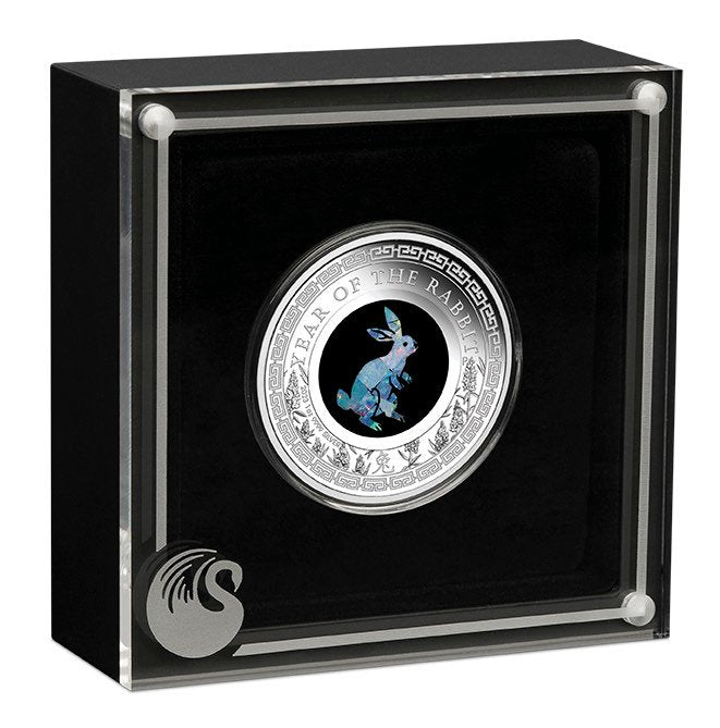 Australian Opal Lunar Series 2023 - Year of the Rabbit 1oz Silver Proof Coin