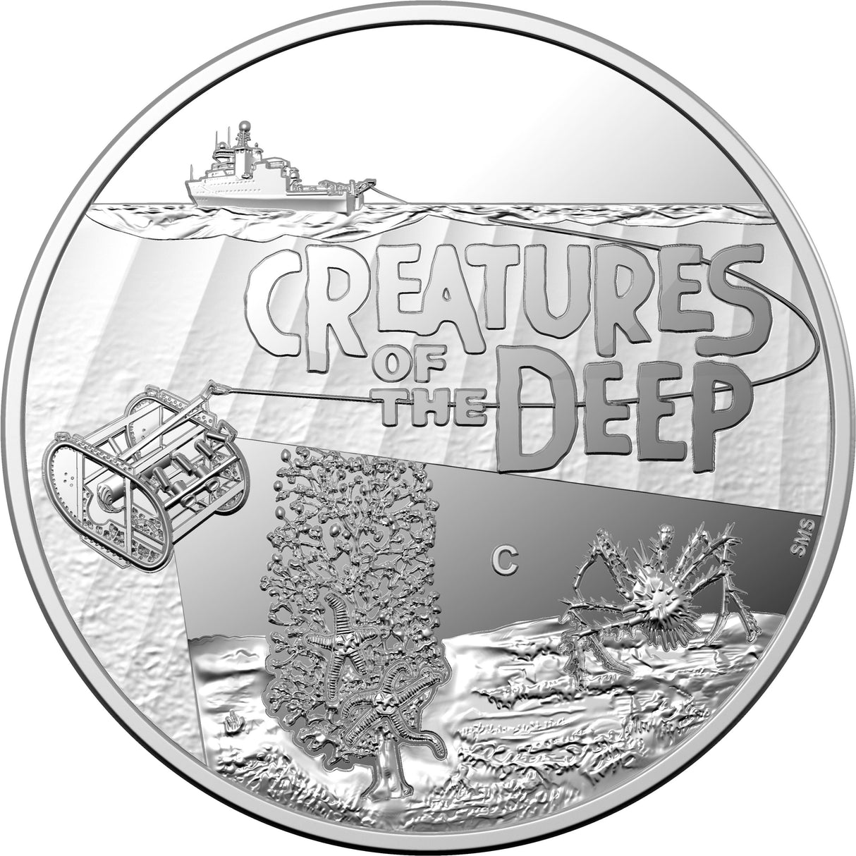 2023 $1 'C' Mintmark Silver Proof Coin. Creatures of the Deep