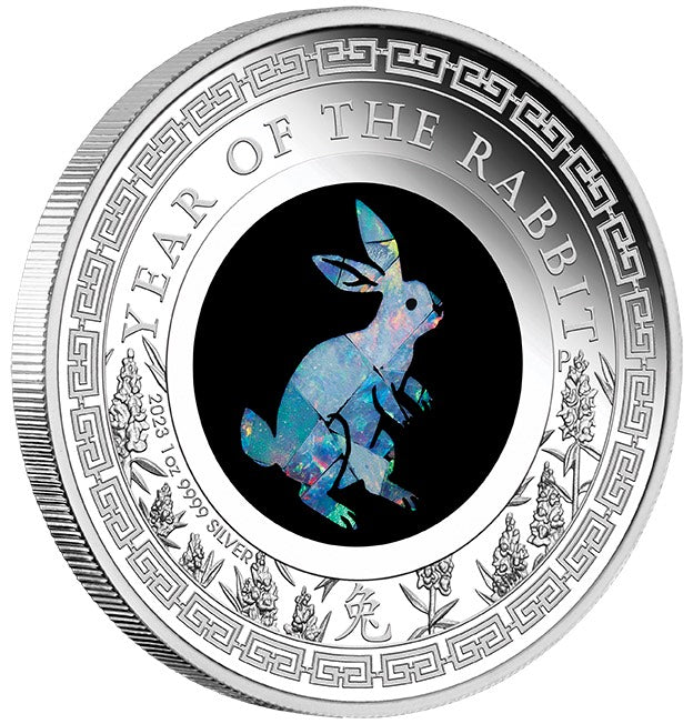 Australian Opal Lunar Series 2023 - Year of the Rabbit 1oz Silver Proof Coin